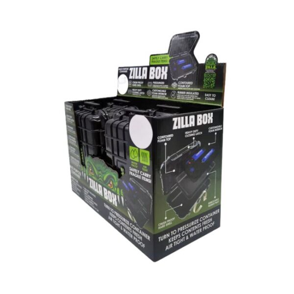 SMOKE ZILLA MULTI PURPOSE CRSUH PROOF ZILLA BOX CONATINER 4CT DISPLAY
