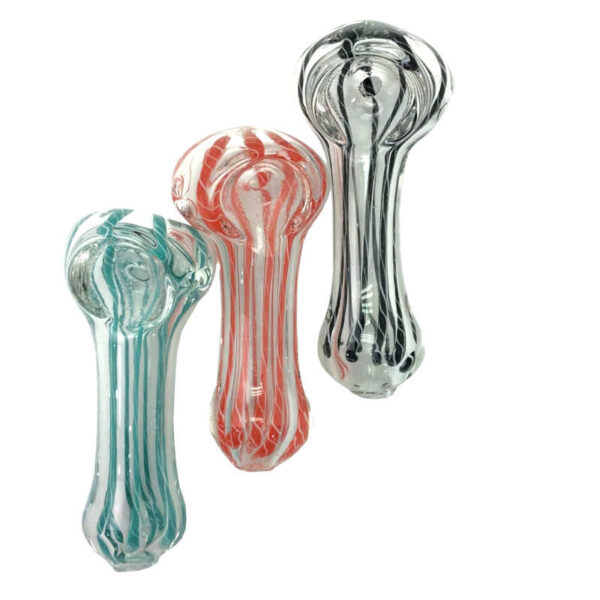 2.5 INCH FRIT ROPE COLORS HAND PIPE - 10 PACK