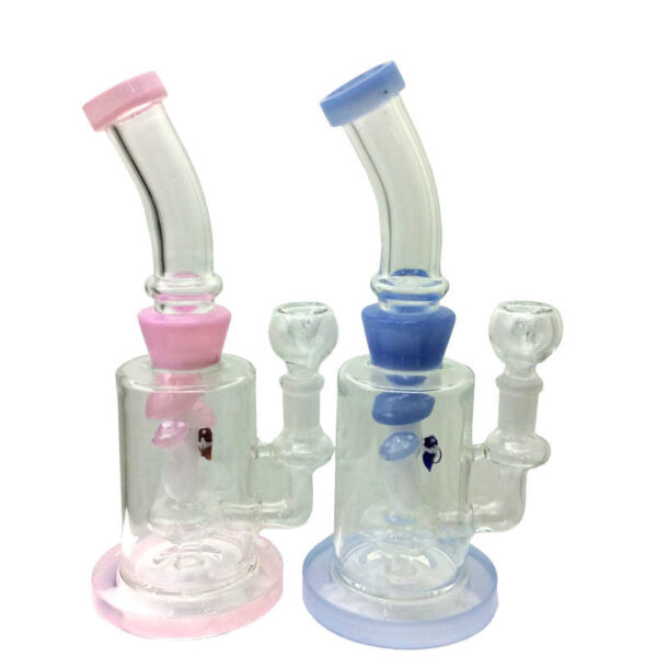 9 INCH BEE ON MUSHROOM PERCULATOR SLIME WATER PIPE