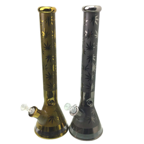18 INCH 7MM MJ LEAF BEAKER WATER PIPE