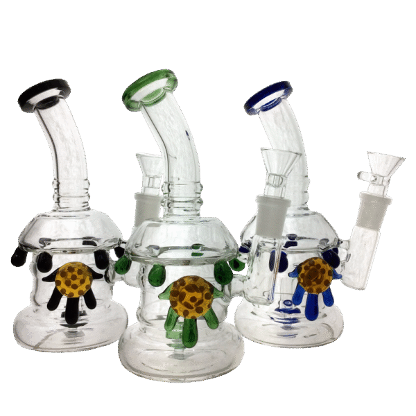 7 INCH HANGER WITH COLOR MELT BUTTON WATER PIPE