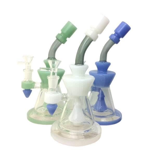 9 INCH 4MM SLIME WIDE BASE RIG WATER PIPE