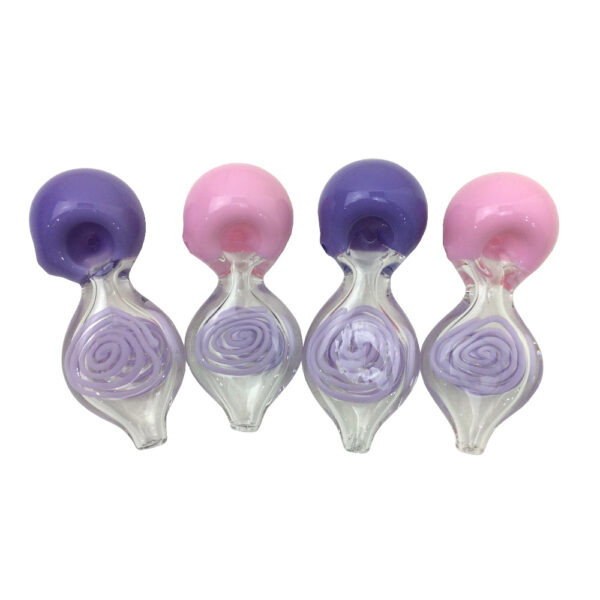 4.5 INCH SLIME HEAD FLAT BODY HAND PIPES-Pack of 4