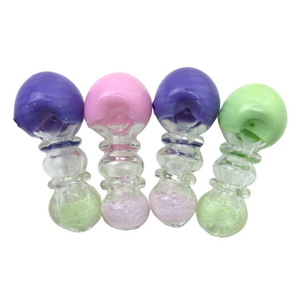 4.5 INCH SLIME HEAD WITH FLAT FRIT MOUTH HAND PIPES-Pack of 4