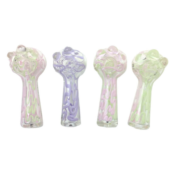 4.5 INCH ZIGZAG INNER SLIME LINES HAND PIPES-Pack of 4