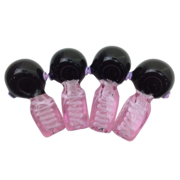 3.5 INCH SQUARE BODY BLACK HEAD HAND PIPES-Pack of 4