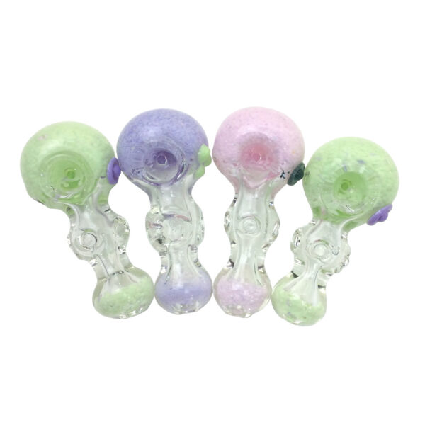 4.5 INCH FRIT DUST THREE BUBBLES HAND PIPES- Pack of 4