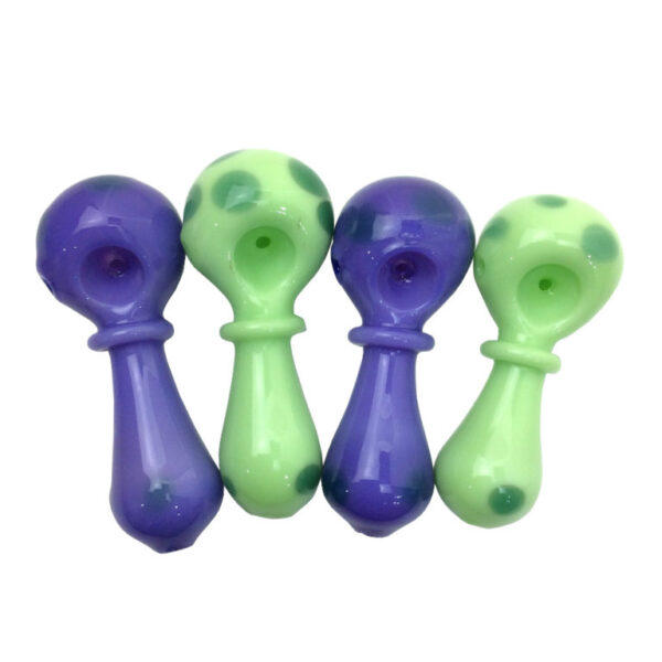 3.5 INCH DOTTED SLIME HAND PIPES-Pack of 4