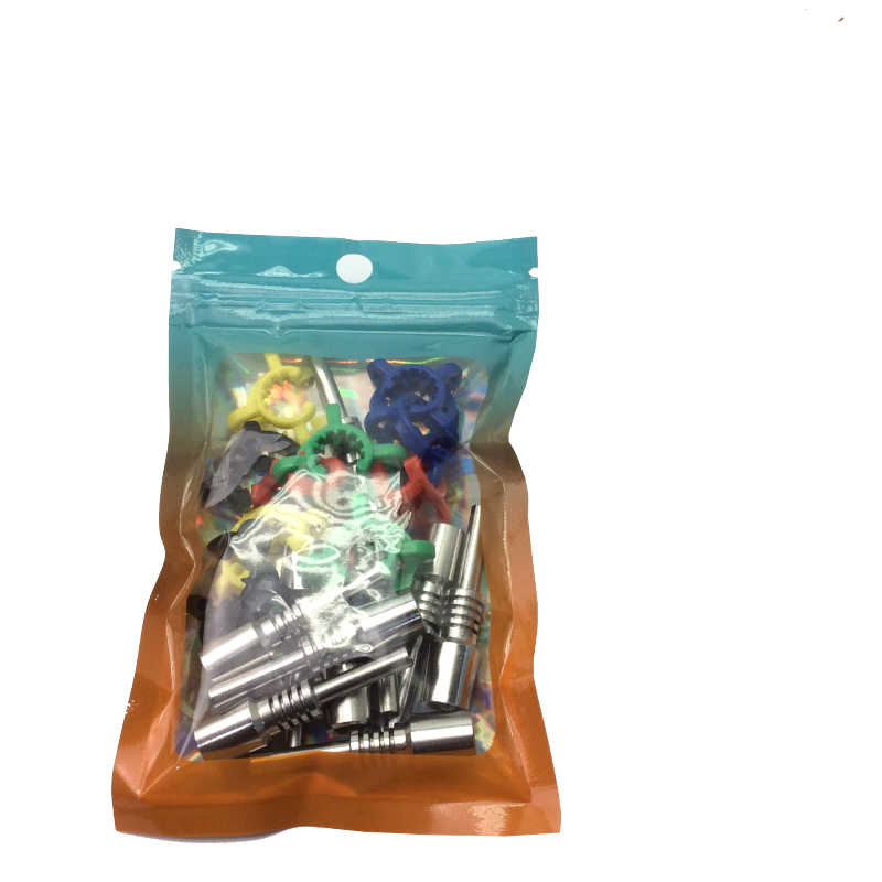 10MM METAL NECTAR COLLECTOR NAIL TIP WITH CLIP-Pack of 10