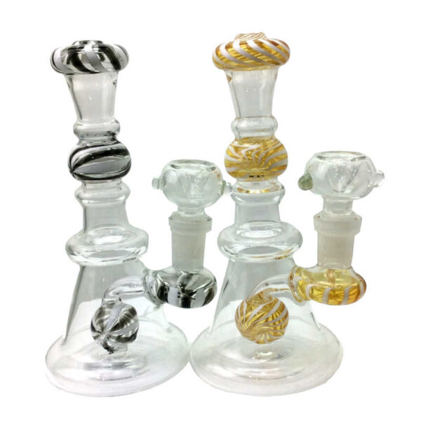 6 INCH MOLINO SWIRL FANCY BEAKER WATER PIPE