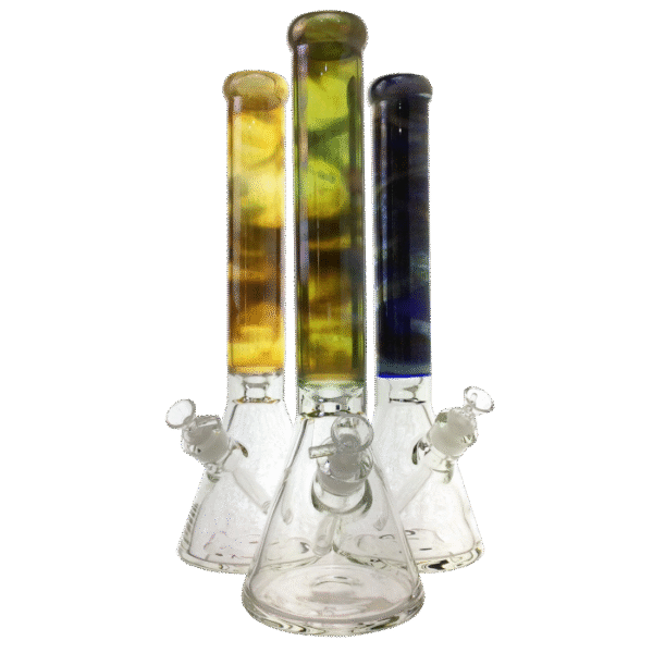 16 INCH FUMED COLOR BEAKER WATER PIPE