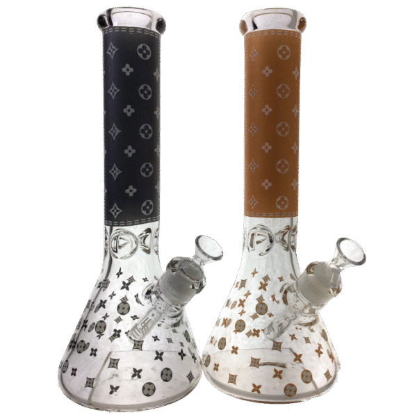 13 INCH GLOW IN THE DARK LV BEAKER WATER PIPE