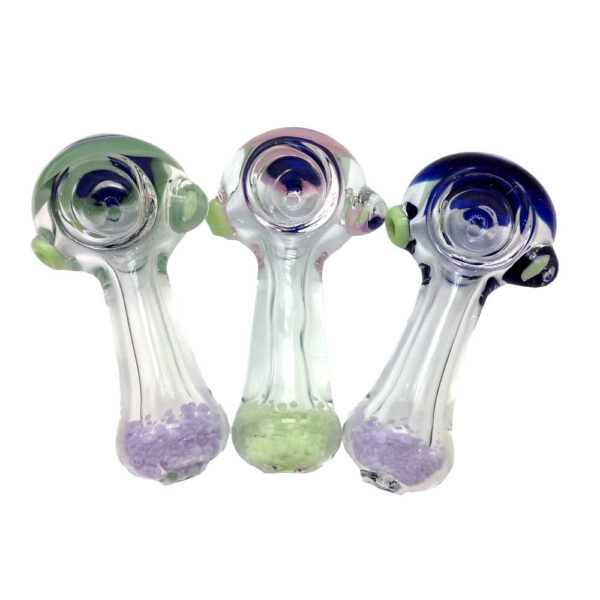 4.5 INCH SLIME AND ASSORTED HEAD DESIGNS THICK HAND PIPES-Pack of 4