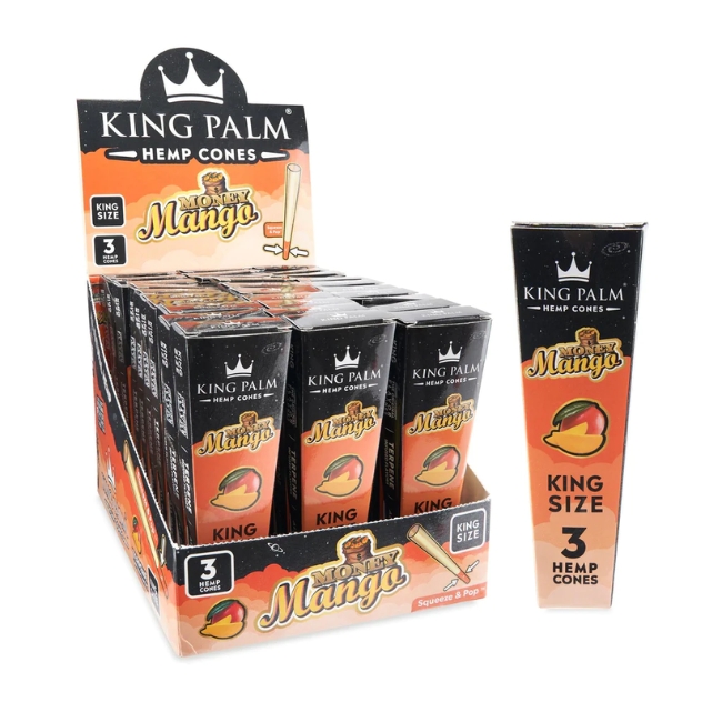 KING PALM KING SIZE HEMP CONES 3PK 30CT/ BOX
