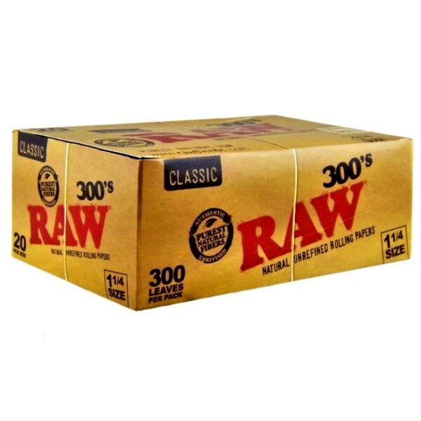 RAW CLASSIC 300'S 1 1/4 PAPER 20 PER BOX