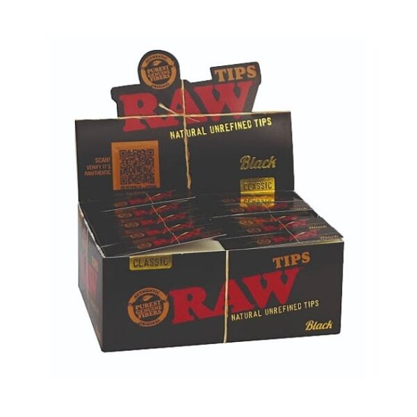 RAW BLACK CLASSIC AUTHENTIC TIPS 50CT/ 50 BOX
