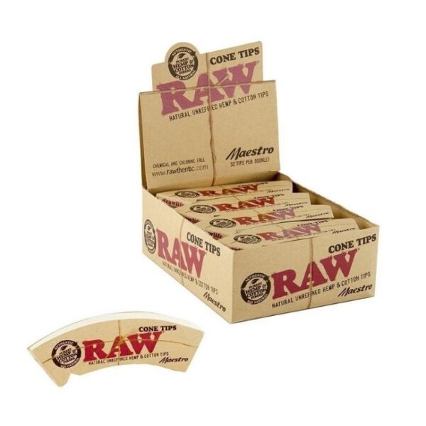 RAW CONE TIPS MAESTRO 24 PER BOX (32 TIPS PER BOOKLET)