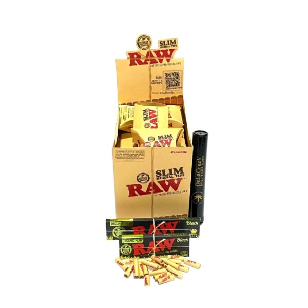 RAW SLIM HERBAL AUTHENTIC PRE ROLLED TIPS 20CT/ BOX