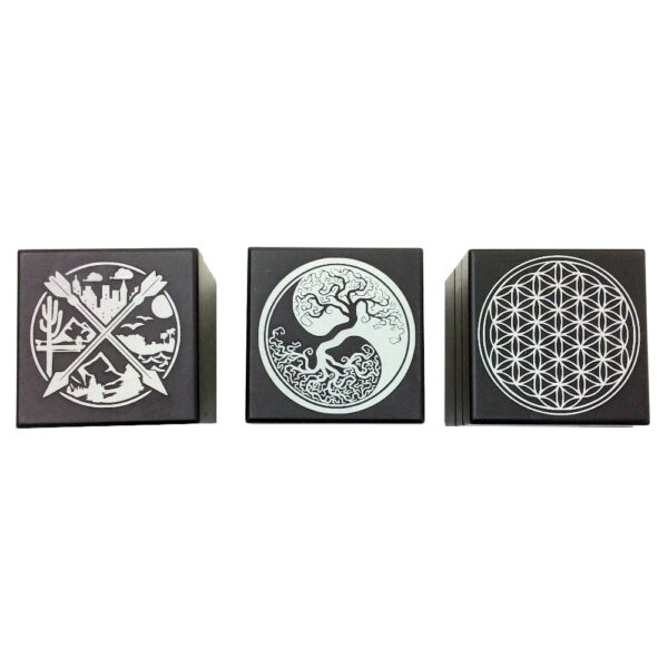60MM TAHOE GRINDER 3 PART CUBE ASSORTED DESIGNS EACH