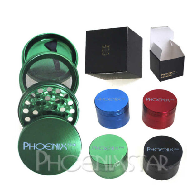 45MM PHOENIX STAR 4 PART GRINDER ASSORTED COLORS