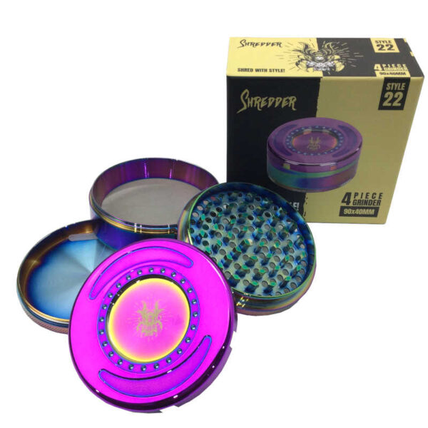 90MM SHREDDER 4 PC RAINBOW GRINDER #22