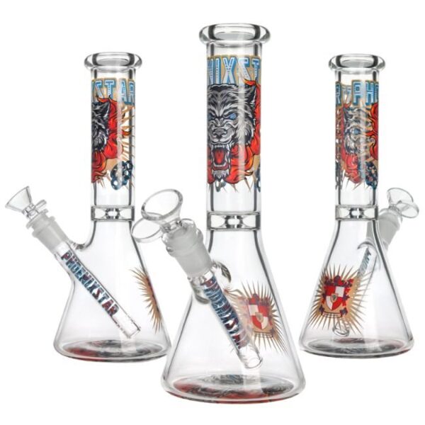 PHOENIX GLASS 10'' PRINTED WATER PIPE