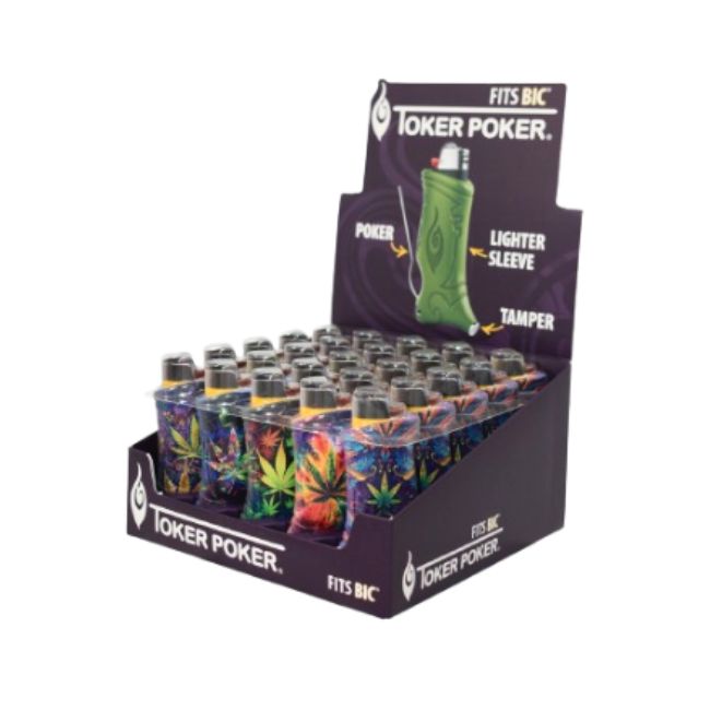 TOKER POKER POKE IT .PACK IT. PUFF.IT PAAS IT. FOUR TWENTY BIC 25CT DISPLAY BOX