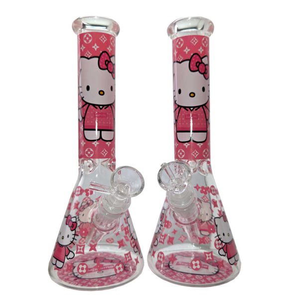 10 INCH PINK HK BEAKER WATER PIPE SG2573