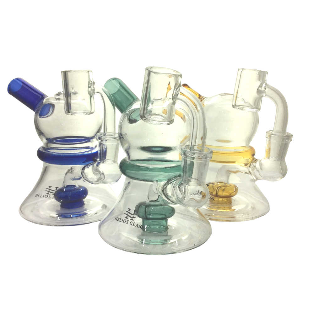 4 INCH HELIOS SHOWER PERC RIG WITH BANGER WATER PIPE