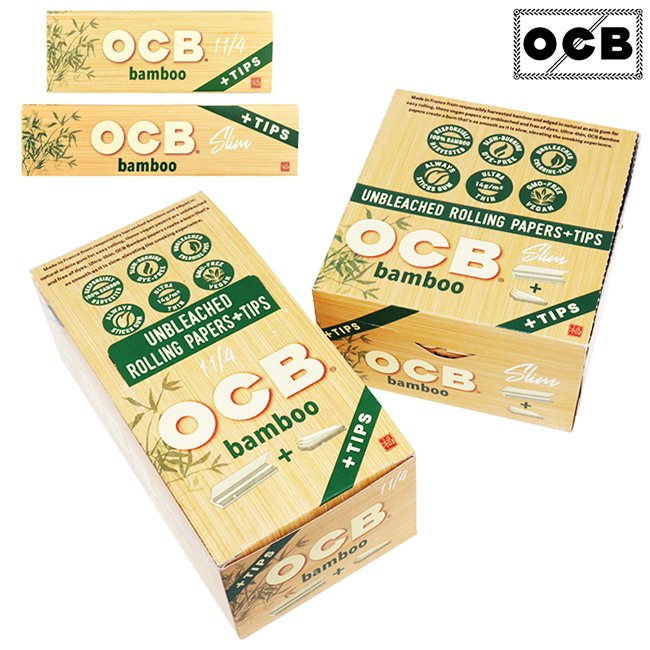 OCB BAMBOO PAPERS + TIPS 1-1/4 (OCTP14BB) 24CT/ BOX