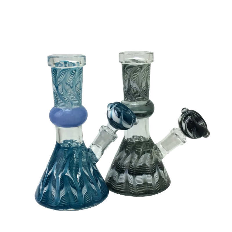 6 INCH CT SWIRL NICK BUBBLE FANCY BEAKER WATER PIPE