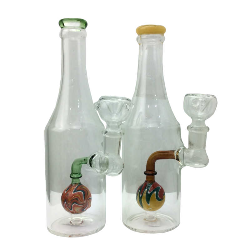 8 INCH SODA BOTTLE WITH MOLINO PERCULATOR BALL WATER PIPE