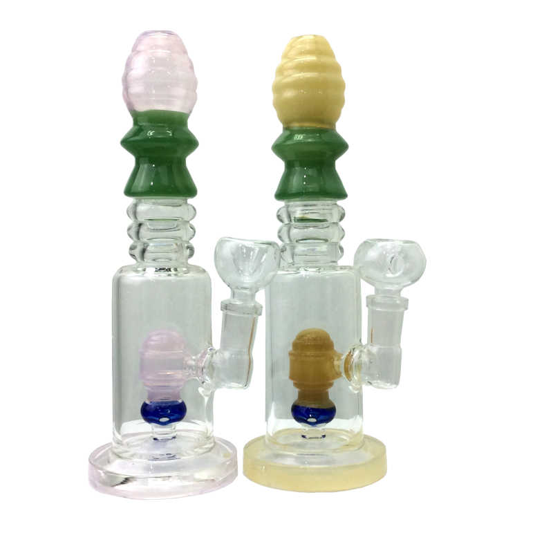 9 INCH MULTI RING SLIME WITH PERCULATOR HANGER WATER PIPE