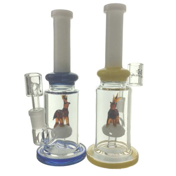 8 INCH TUBE HANGER WITH BANGER BAMBI PERCULATOR WATER PIPE