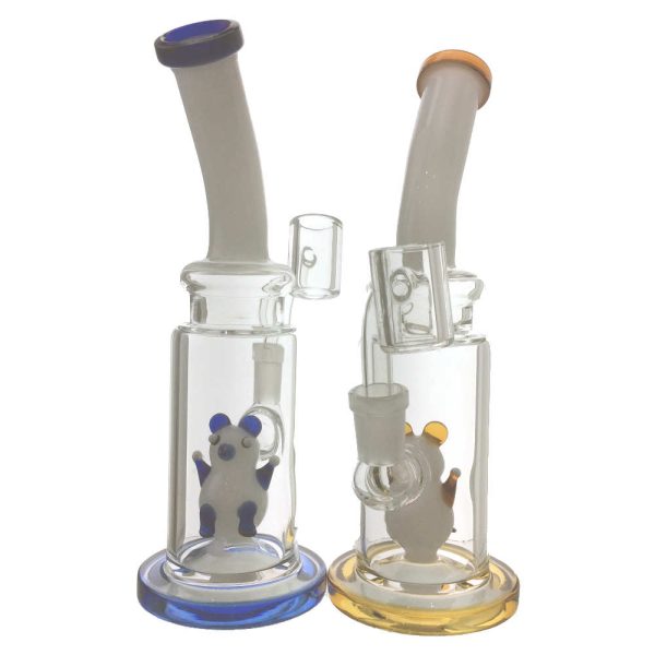 8 INCH TUBE HANGER WITH BANGER ANIMAL PERCULATOR WATER PIPE