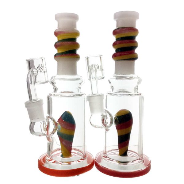 7.5 INCH CANDY CANE HANGER WITH BANGER WATER PIPE