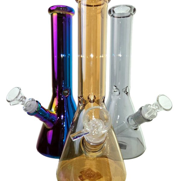 10 INCH IRIDESCENT ASSORTED COLORS BEAKER WATER PIPE SG2519