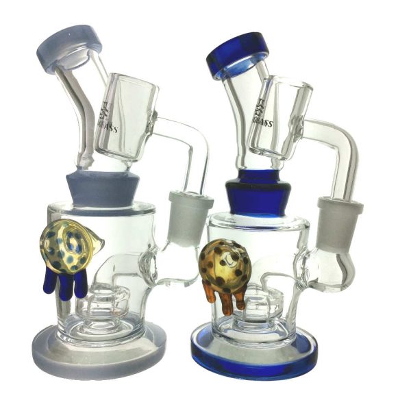 6 INCH ASSORTED COLORS SIDE MELT BUTTON HANGER WITH BANGER WATER PIPE