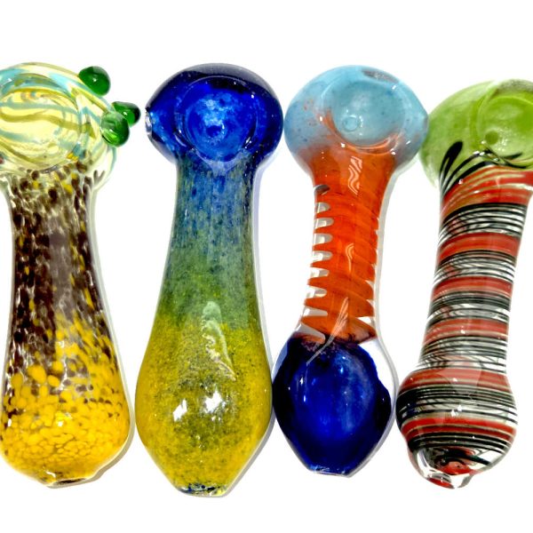 4 INCH ASSORTED DESIGNS HAND PIPE (24 CT) GRAB BAG-Pack of 24