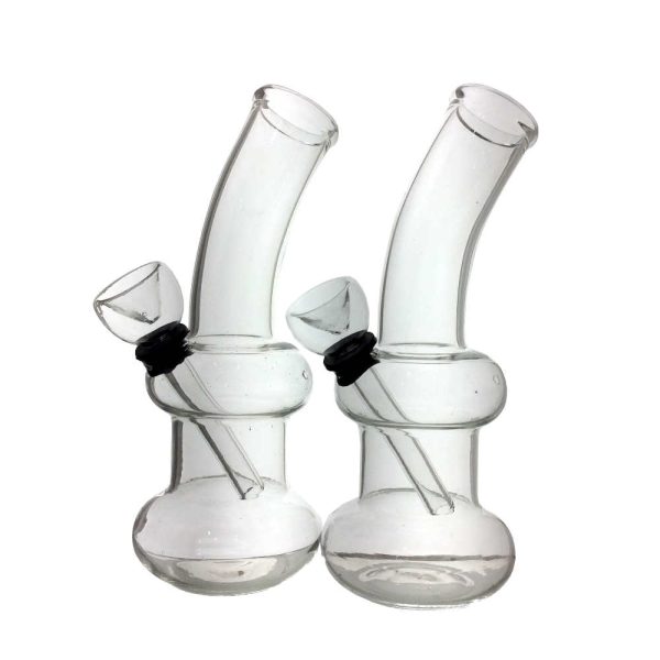 6 INCH CLEAR GLASS SPOOL WITH CARB WATER PIPE