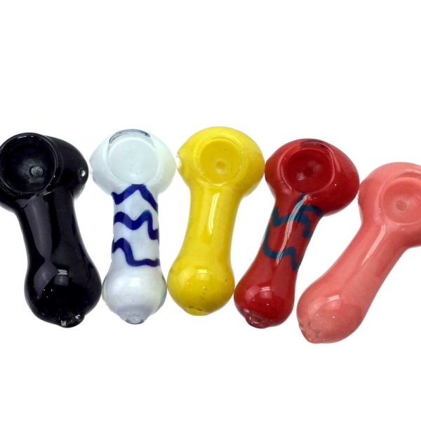 3 INCH ASSORTED COLORS FRIT DUST HAND PIPE- Pack of 10